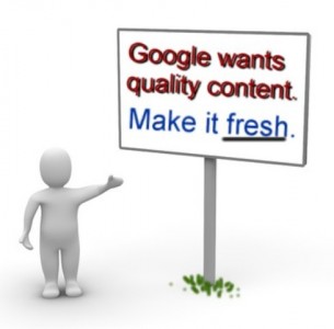 Google Wants Fresh Content